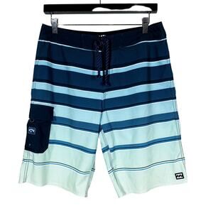 Billabong Swim Shorts Board Shorts Stripe Beach Casual Recycled - 30
